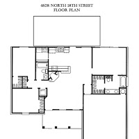 Here is the floor plan. We took a blue print and modified it a little to fit on property lines and meet the clients requirements.