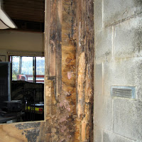 A closer shot of the termite damage.
