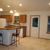 Dining area and kitchen.
